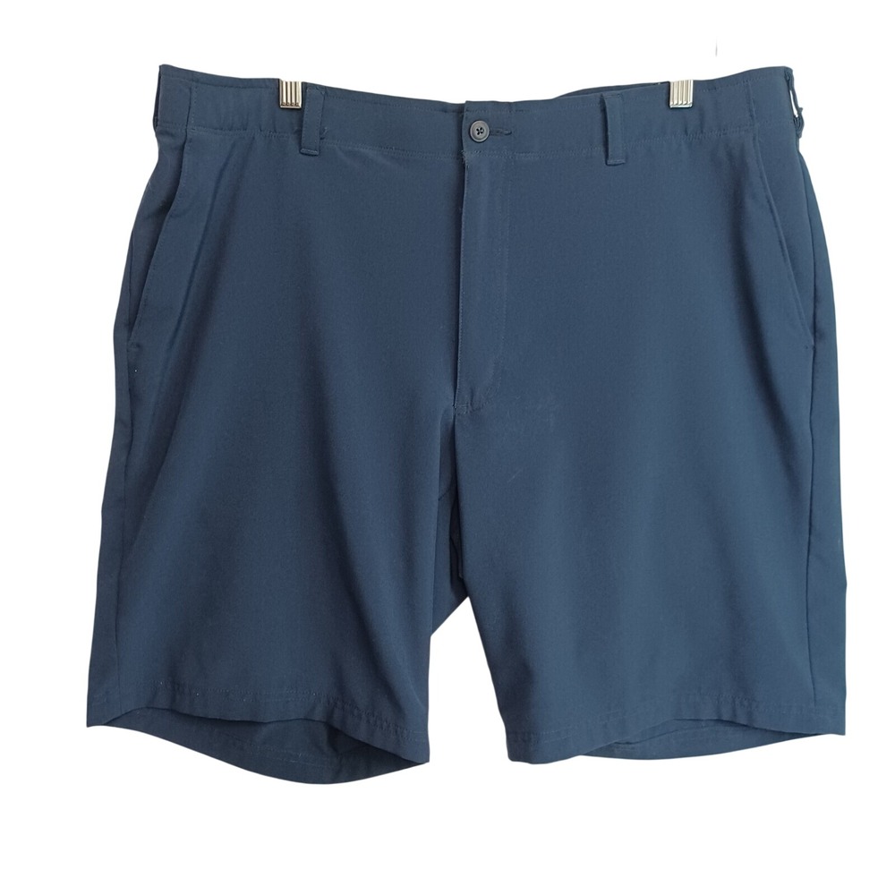 Ben Hogan Golf Shorts Mens size 40 Flat Front Blue Zip and Button w Pockets